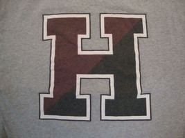 Harvard Crimson University College Logo Gray T Shirt Size L - £12.51 GBP