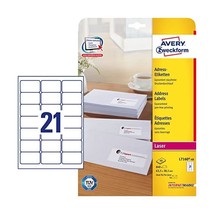 Avery Zweckform L7160-40 Address Labels 63.5 x 38.1 mm for C6 Envelopes ... - $54.00