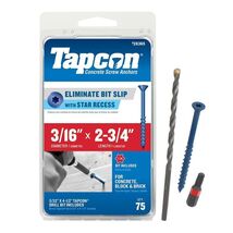 Tapcon 3/16 in. in. X 2-3/4 in. L Star Flat Head High/Low Concrete Screws - $29.95