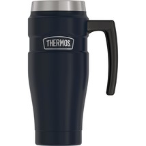 THERMOS Stainless King Vacuum-Insulated Travel Mug, 16 Ounce, Midnight Blue - £42.36 GBP
