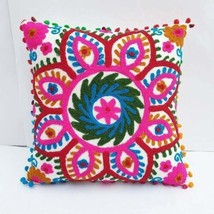 Suzani Cushion Cover PILLOW CASES Cushions Cover Embroidered Pillow Cover JP148 - £12.50 GBP