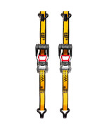 2 Piece Ratchet Tie Down Set With Soft Loops - 10 Feet X 1 Inches - £59.85 GBP