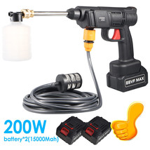 Electric Cordless High Pressure Car Washer Spray Gun Cleaner Tool W/ 2 Batteries - £59.94 GBP