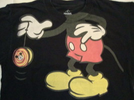 Walt Disney Mickey Mouse Yo-Yo Souvenir Black T Shirt Size M  - £14.88 GBP