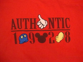 Vintage Walt Disney Mickey Mouse Authentic Since 1982 Red T Shirt Size XL - £15.68 GBP