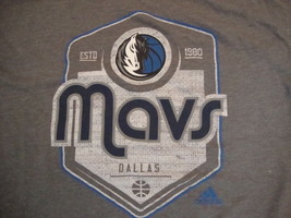 NBA Dallas Mavericks Basketball Sports Fan Climalite Gray T Shirt Size L - £12.69 GBP