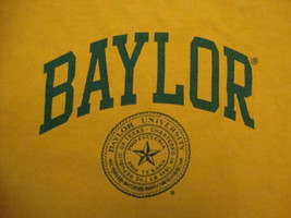 Baylor University Baylor Bears Logo College Yellow T Shirt Size S - £12.50 GBP