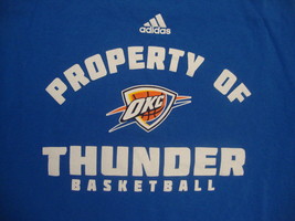 NBA Oklahoma City Thunder National Basketball Fan OKC Blue adidas T Shirt M - $14.84