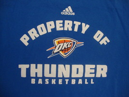 NBA Oklahoma City Thunder National Basketball Fan OKC Blue adidas T Shirt M - £11.89 GBP