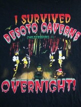 Vintage I Survived Desoto Caverns Caves Overnight Childersburg Alabama T Shirt M - £15.48 GBP