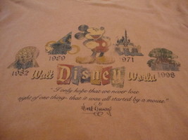 Walt Disney World Disneyland Mickey Mouse Classic Style Distressed T Shirt M - £11.79 GBP