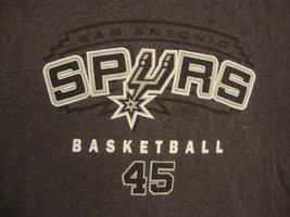 NBA San Antonio Spurs National Basketball Fan DeJuan Blair #45 Gray T Shirt L - £12.65 GBP