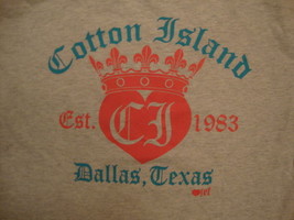 Cotton Island Dallas Texas Established 1983 Souvenir Light Gray T Shirt M - £12.96 GBP