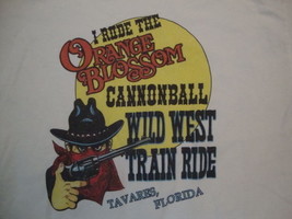 Orange Blossom Cannonball Wild West Train Ride Florida Souvenir T Shirt Size M - £14.47 GBP