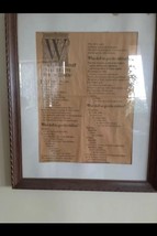 What Shall We Give The Children?&quot; Poem 18&quot; X 22&quot; Framed Vintage Collection - £47.06 GBP