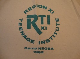 Vintage Ched Region Teenage Institute Camp Neosa 1982 Soft Off White T S... - $19.95