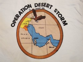 Vintage Operation Desert Storm 90&#39;s 1991 War Collar Polo Front Pocket T ... - $31.14