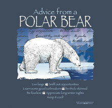 Polar Bear T-shirt S Organic Cotton Nature NWT Navy Blue Advice NEW - £17.69 GBP