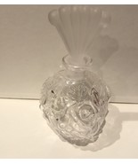 Glass Rose Shaped Perfume Bottle With Frosted Stopper - $40.47 CAD
