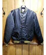 Vintage BLANK 1980s Felco Snap Satin Bomber Jacket Union Made in USA Men... - £66.40 GBP