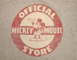 Official Mickey Mouse Store Disney World Disneyland Gray Ringer T Shirt S - £11.86 GBP