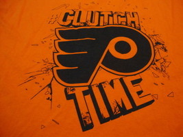 NHL Philadelphia Flyers National Hockey League Fan Clutch Time Orange T Shirt XL - £12.41 GBP