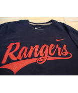 MLB Texas Rangers Major League Baseball Fan Nike Apparel Blue T Shirt S - £12.14 GBP