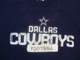 NFL Dallas Cowboys National Football League Fan Distressed Blue T Shirt L / XL - £11.65 GBP
