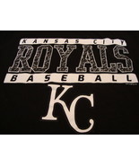 MLB Kansas City Royals Baseball Sports Fan Genuine Merchandise Black T S... - £12.14 GBP