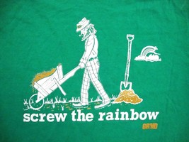 Screw The Rainbow! Leprechaun Irish Hidden Gold Grind St. Patricks Day T Shirt L - £14.29 GBP