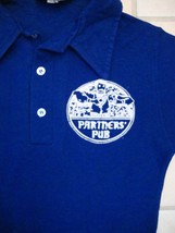 Vintage Partners Pub Polo Collar 70&#39;s Disco Punk Rock Bar 50/50 T Shirt S - £17.40 GBP