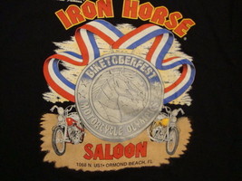 Vintage 1994 IRON HORSE SALOON Motorcycle Olympics 90&#39;s Biker Pocket T Shirt 2XL - £31.64 GBP