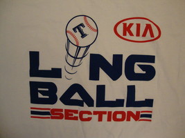 MLB Texas Rangers Major League Baseball Fan Long Ball Section Kia T Shirt XL - £11.08 GBP