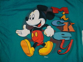 Vintage Mickey Walt Disney Pocket Tee Happy Kids Amusement Park T Shirt S - £17.50 GBP