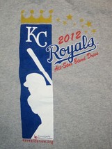 MLB Kansas City Royals 2012 All-Star Blood Drive KC Baseball Gray T Shirt L - £9.32 GBP
