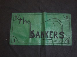 Vintage The Bankers Bank Money Gangsters Funny Iron On T Shirt S - £24.89 GBP