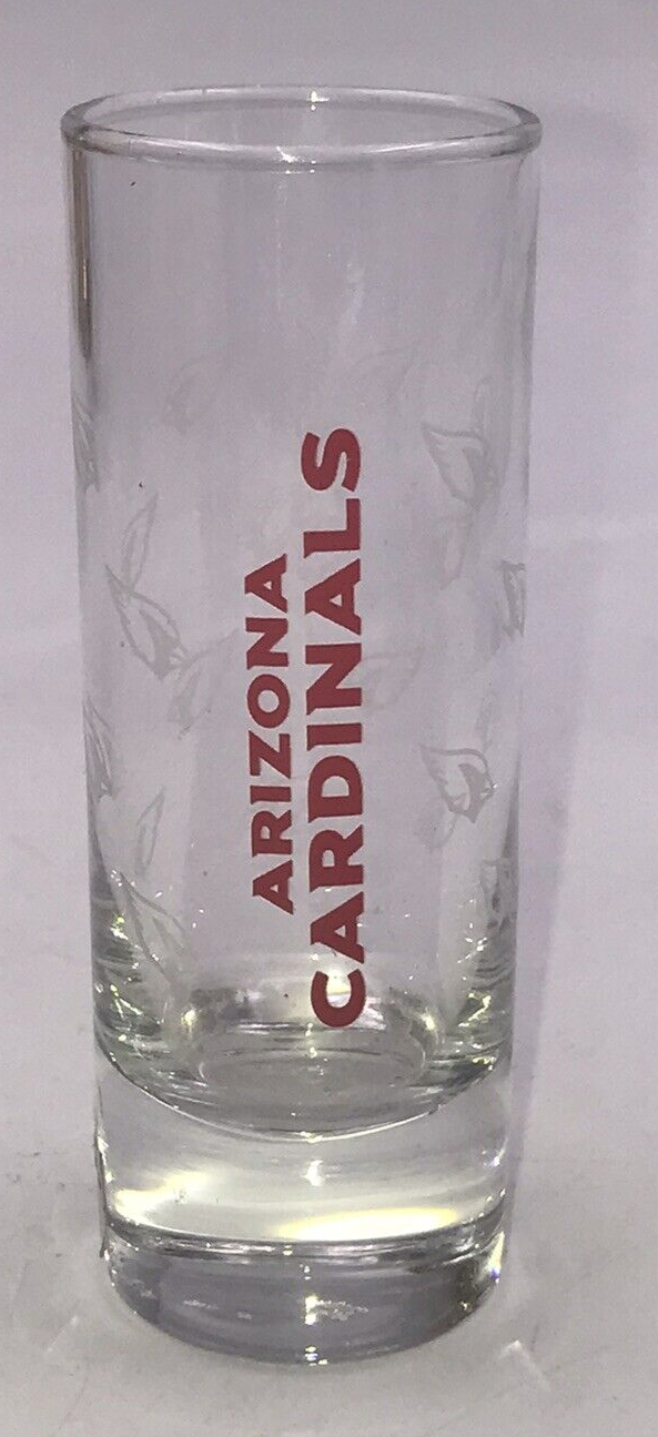 Primary image for Arizona Cardinals NFL Cordial Shot Glass 2 Oz 4" Tall -- 1.5" Dia