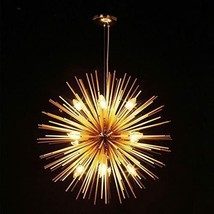 Mid Century Golden Sputnik Chandelier Ceiling Light Lamp Pendant Marine Décor - £228.14 GBP