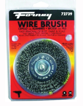 Wire Brush 4&#39;&#39; In. Hex Crimped, Coarse Drill-Mounted  Wheel Forney 72739 - $18.46 MXN
