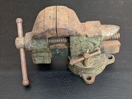 Blacksmith Vise Anvil American Scale Co. Small KC. MO 3" Jaws Green - $74.24