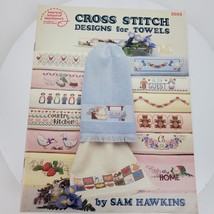 Vintage 1987 Cross Stitch Design For Towels Pattern Magazine Booklet - $13.10