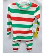 Baby Size 18 Months Striped Christmas 2 Pc Pajama Set Cat&amp;Jack  - $17.85 CAD