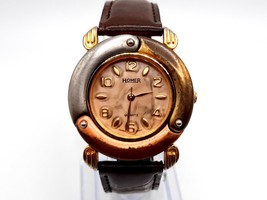 Homer Quartz Watch New Battery 33mm Brown Leather Band - $35.00