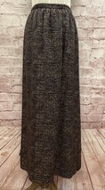 Doncaster Womens Long Skirt 100% Silk Black Brown Print Modest A Line Si... - £30.15 GBP