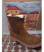 New Women&#39;s Bella Vita Gable Cognac  Super Suede Zipper Boots 8M - $30.85