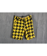 Loudmouth Golf Shorts - Yellow and Black Checkered Angle Pattern - Men&#39;s... - $67.01 CAD