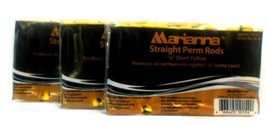 Marianna STRAIGHT PERM RODS ~ Long Yellow 3/16&quot; ~ Lot of 3 ~ (12 Pack Ct)!! - £9.51 GBP
