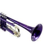**GREAT GIFT** Beautiful Purple/Gold Trumpet w Case CLEARANCE - £120.18 GBP
