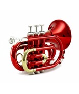 **GREAT GIFT**Band Approved Red/Gold Pocket Trumpet HOLIDAY SPECIAL - £208.32 GBP