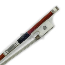 New High Quliaty 4/4 Violin Bow Brazilwood White Frog Pearl Eye with Silver Wrap - £63.38 GBP